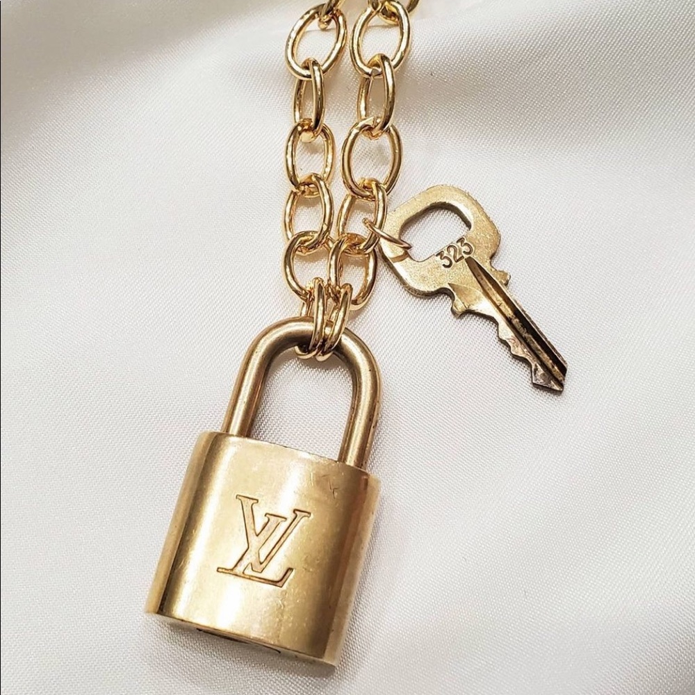 Vintage LV locket on 14kt gold filled necklace